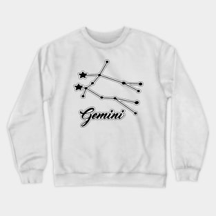 Gemini Zodiac Constellation Design Crewneck Sweatshirt